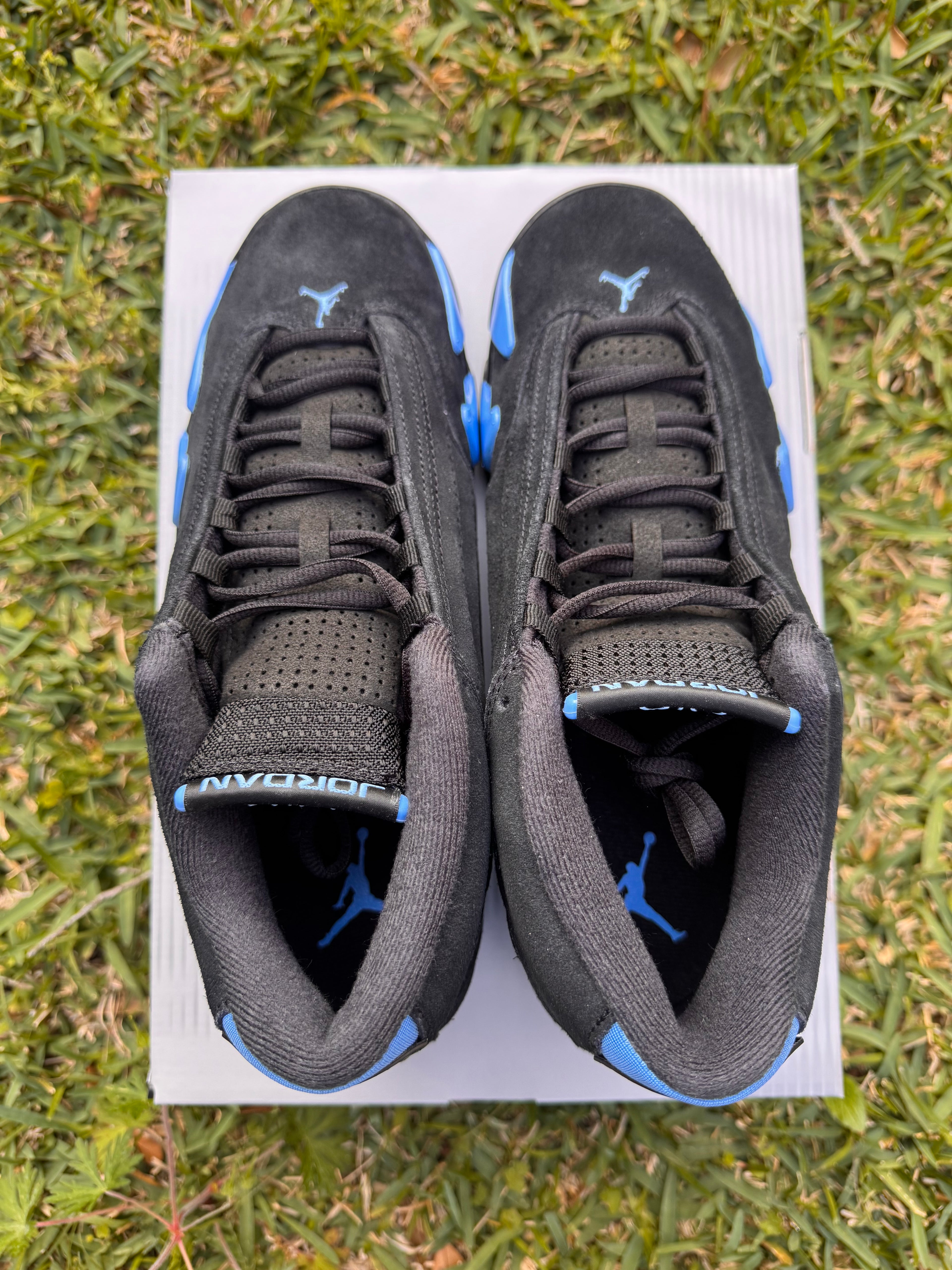 Jordan 14 Retro “Black University Blue” — UNC HEAT 🔥