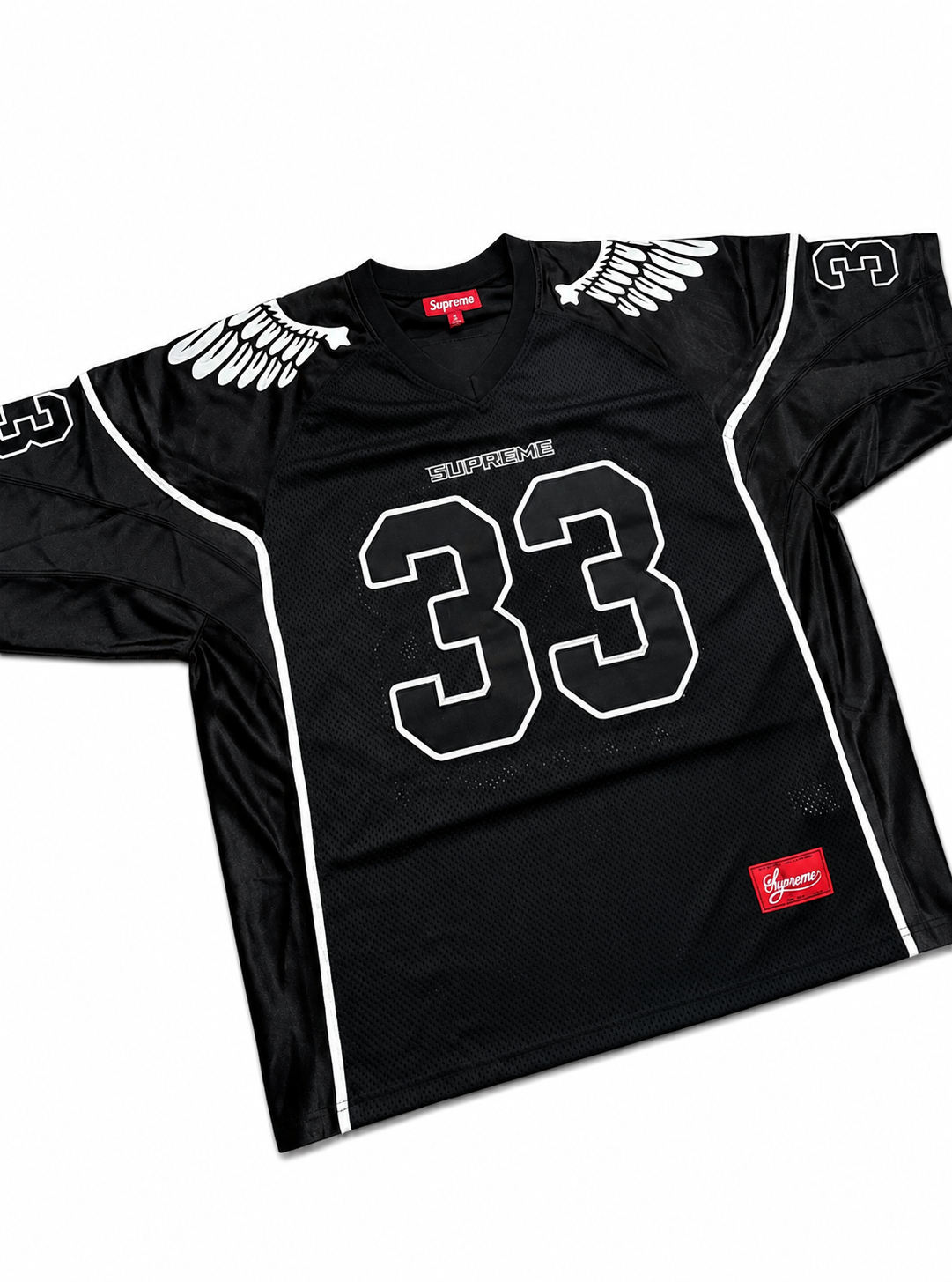 Supreme Wings Football Jersey Black – Size XL | 100% Authentic