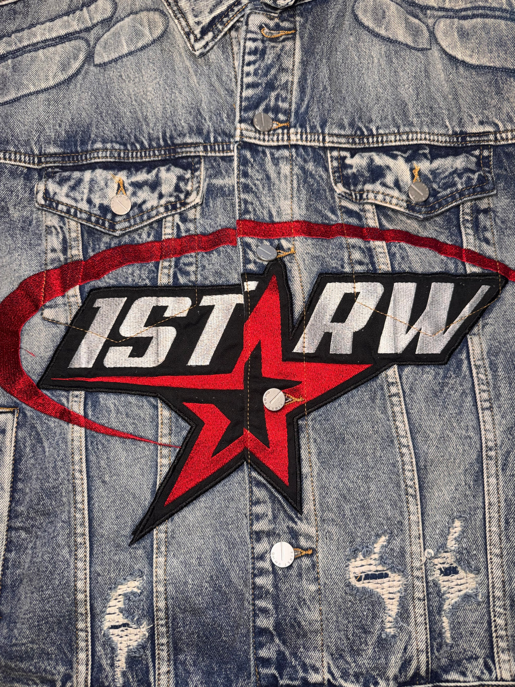 First Row Denim Jacket — Exclusive Streetwear Piece 🔥