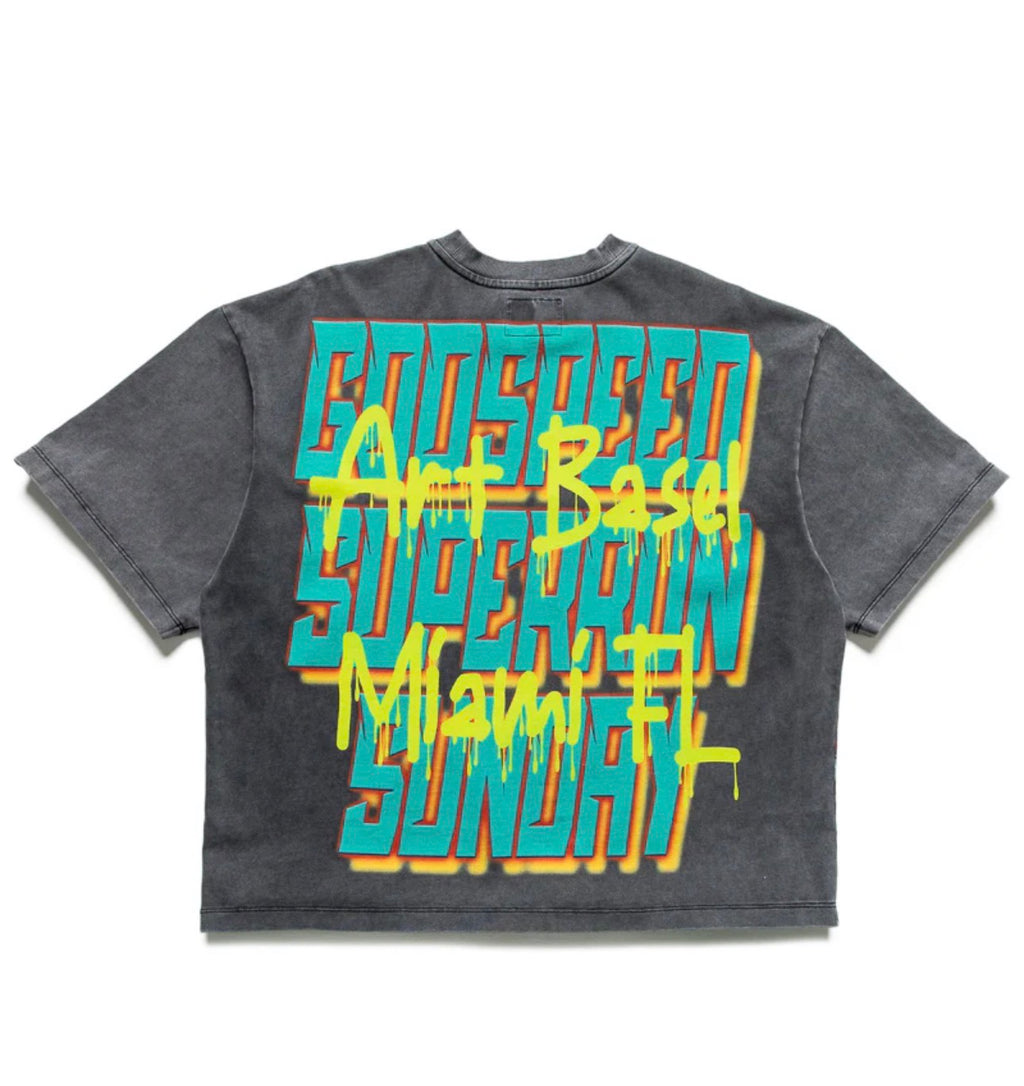 Godspeed Power Steering Miami Superrun T-Shirt (Grey Wash) – Limited #268/444