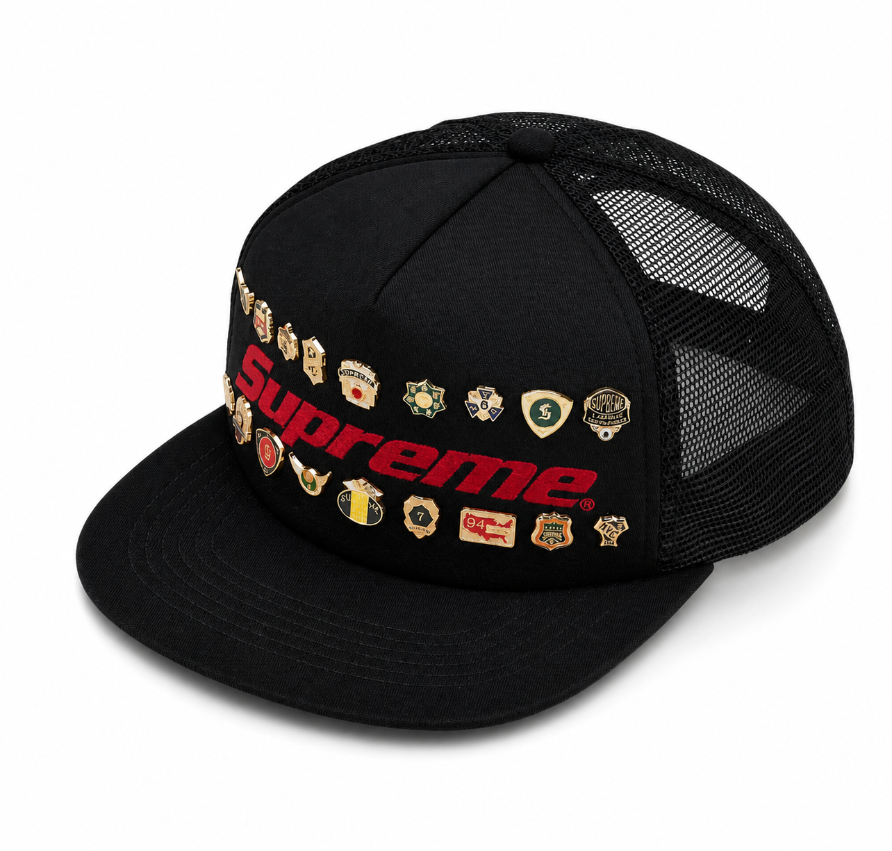 SUPREME Pins Mesh Back 5-Panel – Black