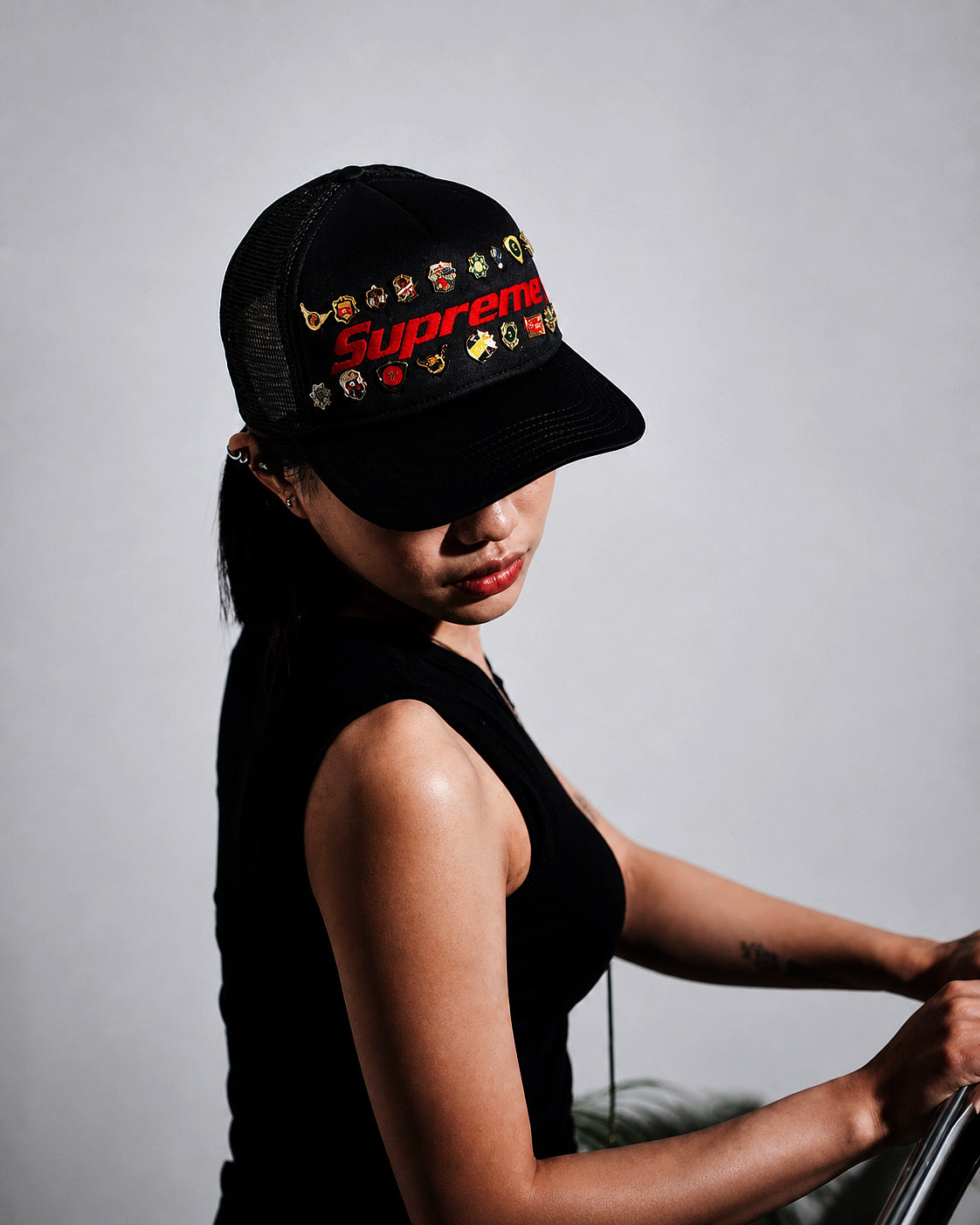 SUPREME Pins Mesh Back 5-Panel – Black